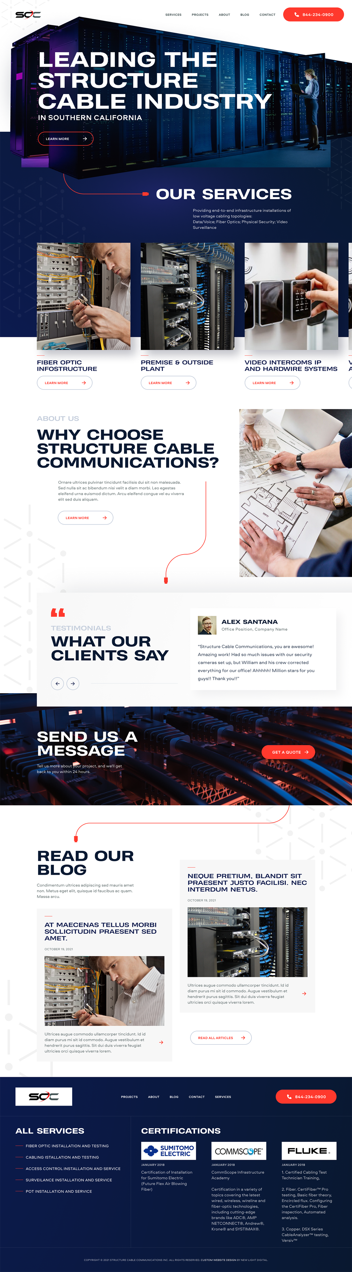 Structure Cable Communications website development