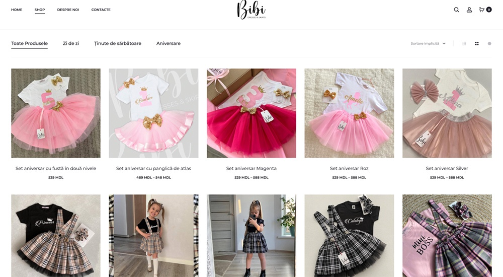 Shop page