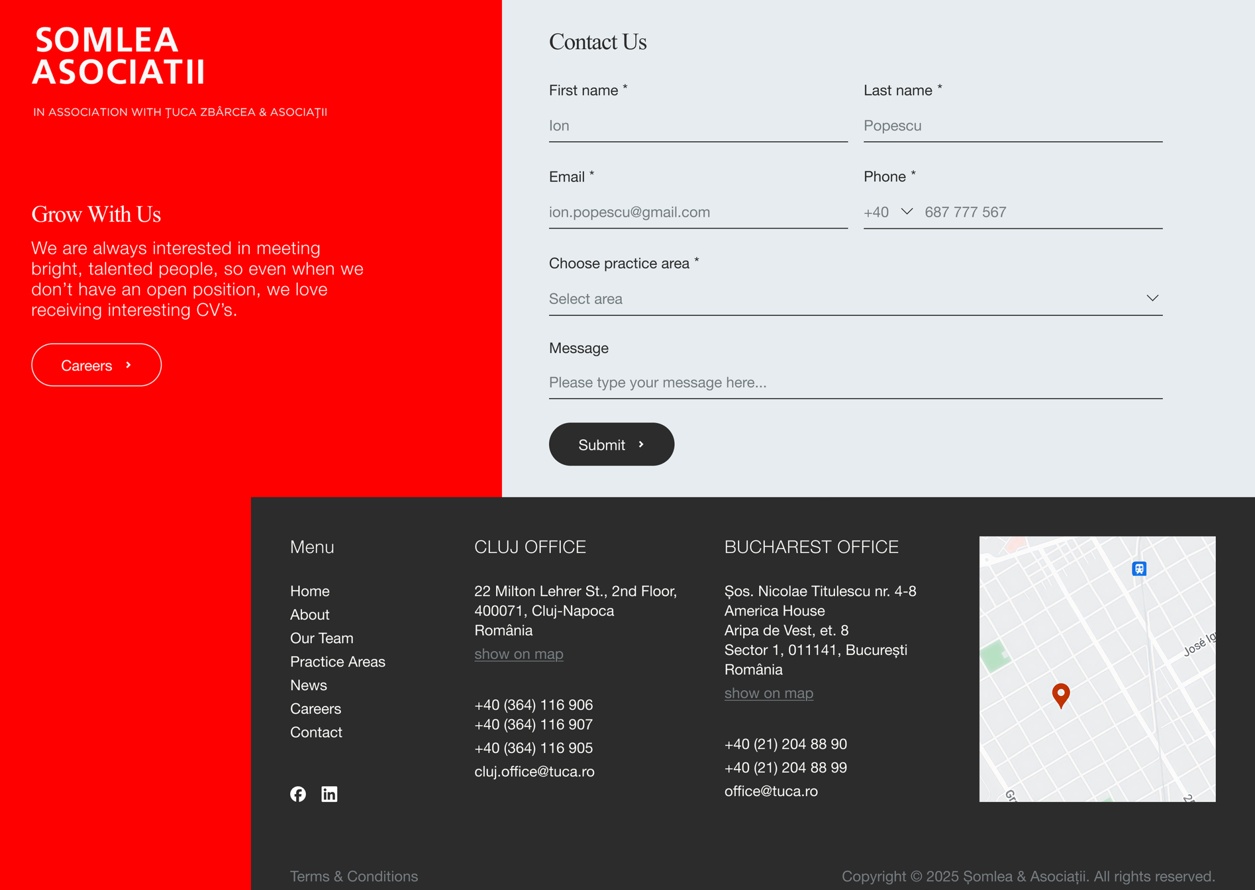 law firm website footer
